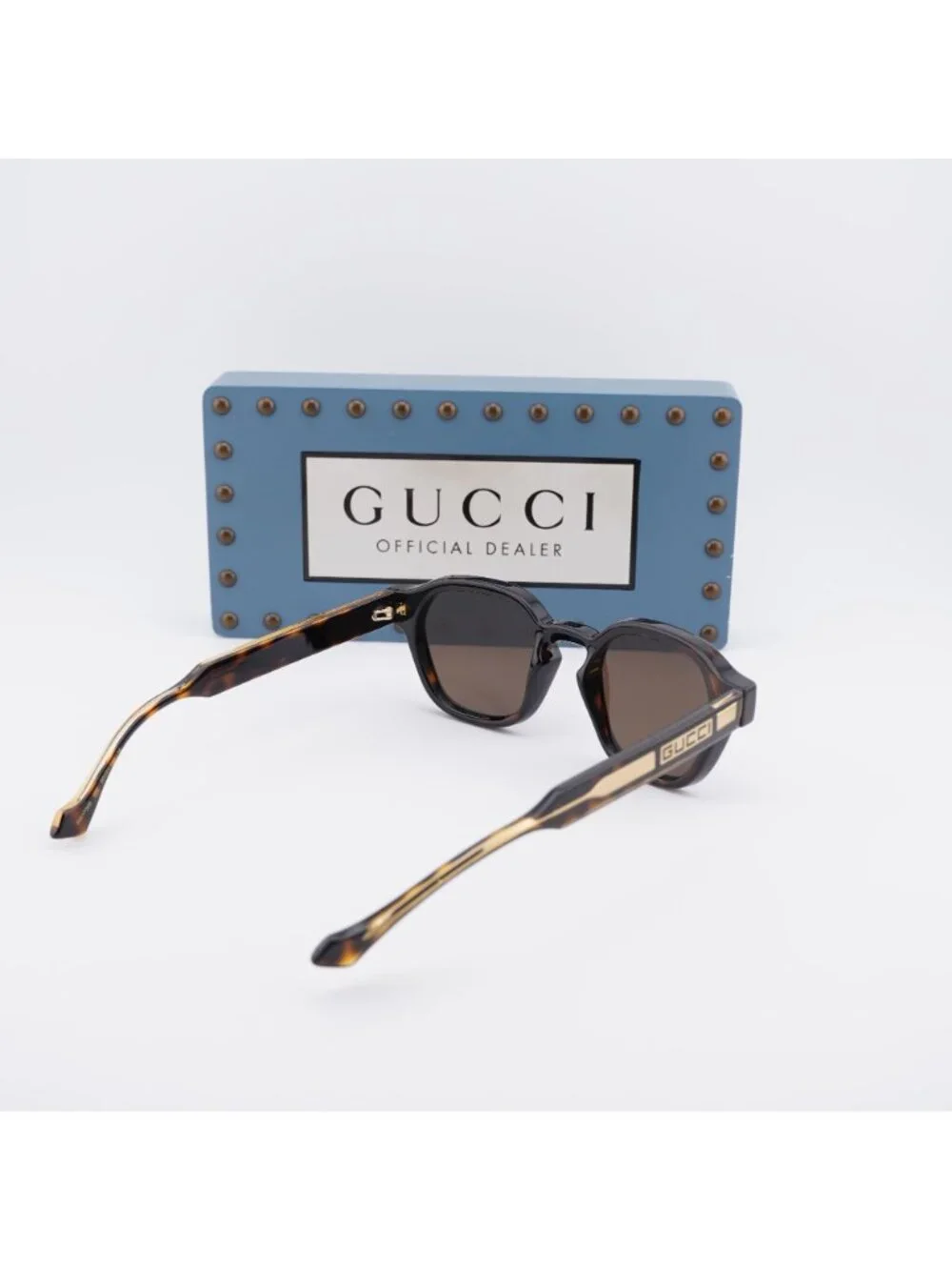 Gucci GG1730S 002 Square Unisex Sunglasses - Havana / Brown